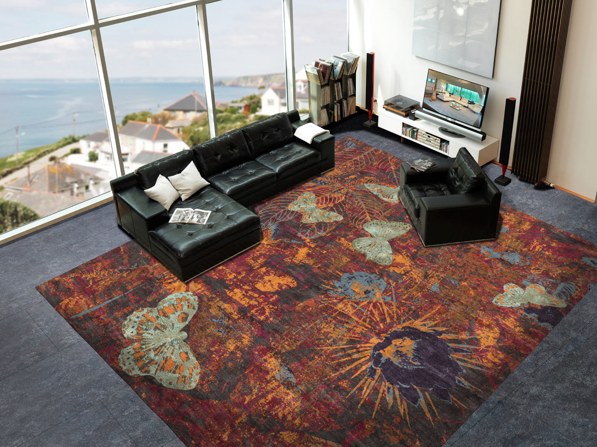 Makalu Nepal Teppich Millenium VT443 multi Handgetuftet im Wunschmaß – Bild 5
